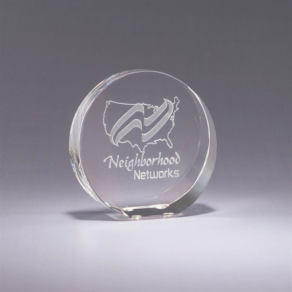 Optic crystal paperweight with stand-up design, 3.5" x 1.25" measurements and... from ASI 62985 J. Charles