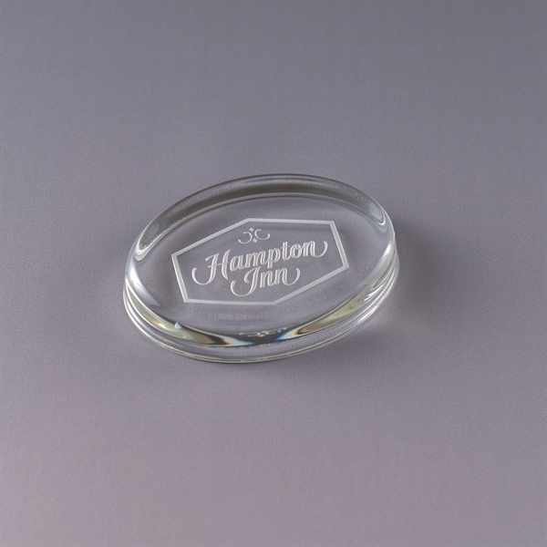 2.5" x 3.75" x 0.75" optic crystal paperweight with your choice... from ASI 62985 J. Charles