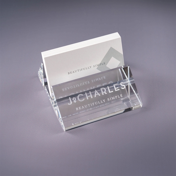 Oblique business card holder made of crystal with a gift box.... from ASI 62985 J. Charles