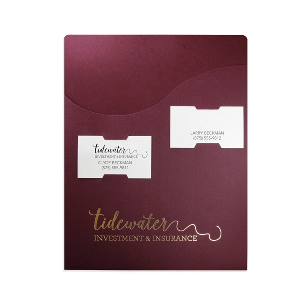 Wavy pocket page folder with foil stamped imprint 9" x 11-1/2"... from ASI 32050 Admore / Admore®