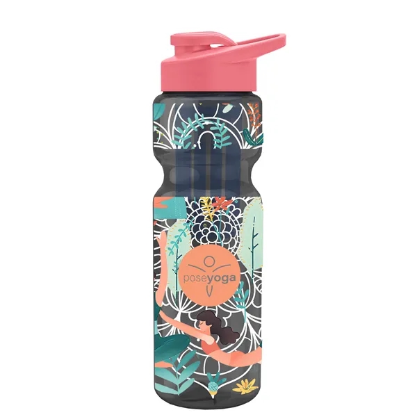 Champion 28 Oz. Transparent Bottle - Drink Thru Lid and Large... from ASI 40480 Koozie Group