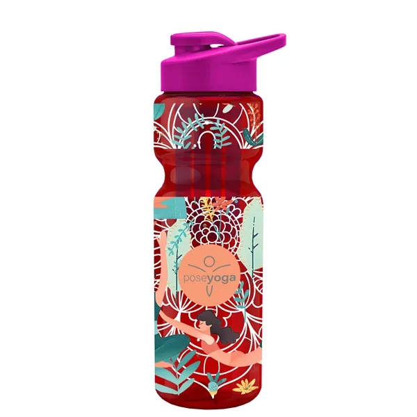 Champion 28 Oz. Transparent Bottle - Drink Thru Lid and Large... from ASI 40480 Koozie Group