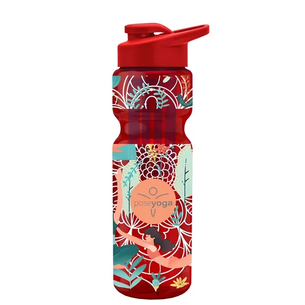 Champion 28 Oz. Transparent Bottle - Drink Thru Lid and Large... from ASI 40480 Koozie Group