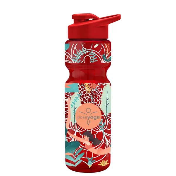 Champion 28 Oz. Transparent Bottle - Drink Thru Lid and Large... from ASI 40480 Koozie Group