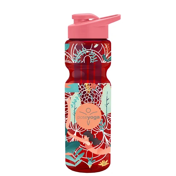 Champion 28 Oz. Transparent Bottle - Drink Thru Lid and Large... from ASI 40480 Koozie Group