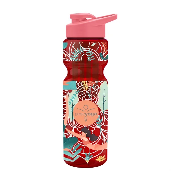 Champion 28 Oz. Transparent Bottle - Drink Thru Lid and Large... from ASI 40480 Koozie Group