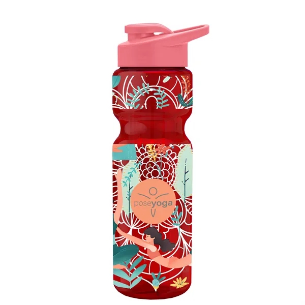 Champion 28 Oz. Transparent Bottle - Drink Thru Lid and Large... from ASI 40480 Koozie Group