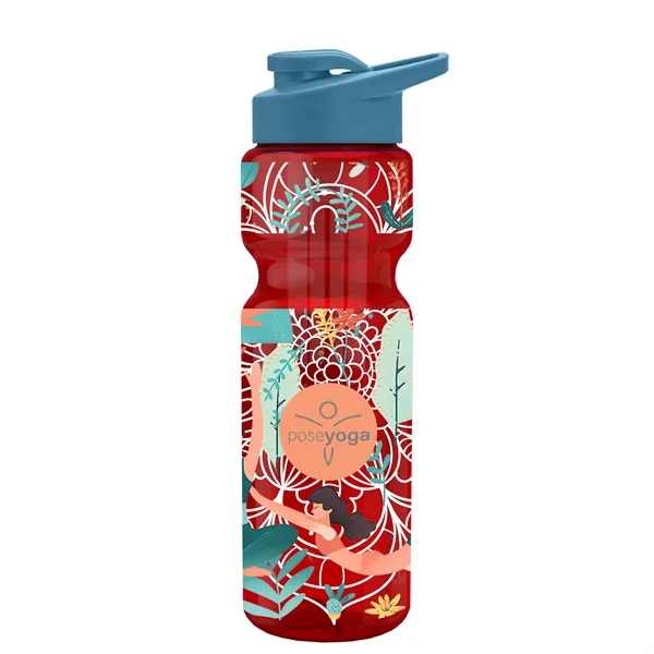 Champion 28 Oz. Transparent Bottle - Drink Thru Lid and Large... from ASI 40480 Koozie Group