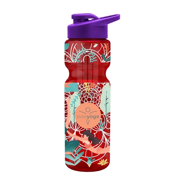 Champion 28 Oz. Transparent Bottle - Drink Thru Lid and Large... from ASI 40480 Koozie Group