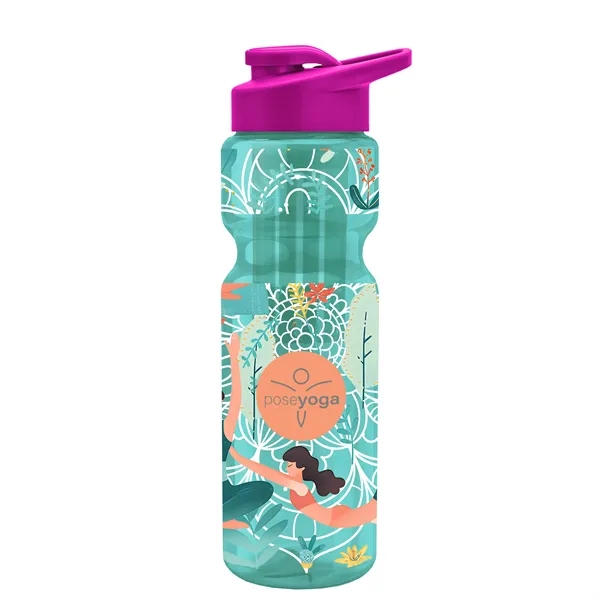 Champion 28 Oz. Transparent Bottle - Drink Thru Lid and Large... from ASI 40480 Koozie Group