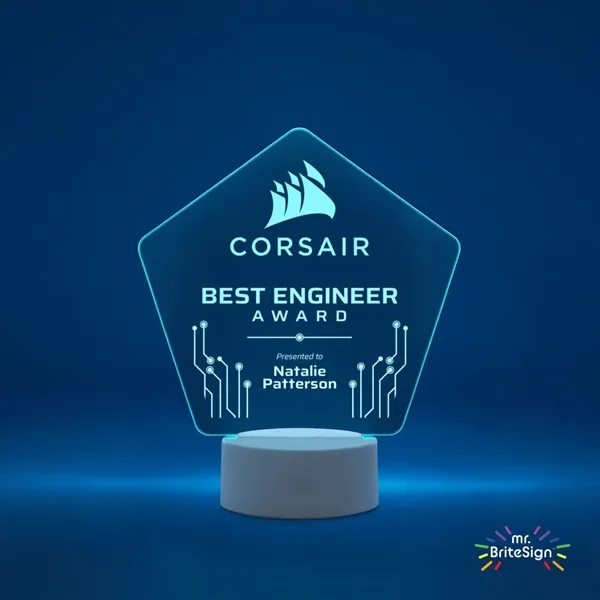 mr.BriteSign LED Acrylic Sign - Pentagon... from ASI 84592 St Regis Group