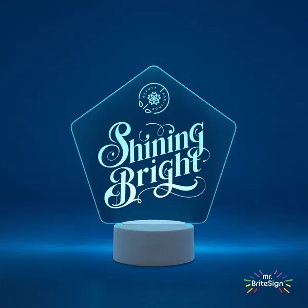 mr.BriteSign LED Acrylic Sign - Pentagon... from ASI 84592 St Regis Group