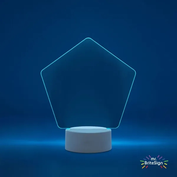 mr.BriteSign LED Acrylic Sign - Pentagon... from ASI 84592 St Regis Group