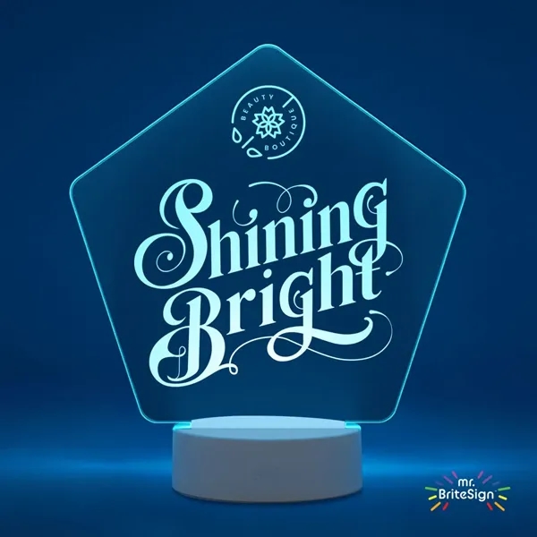 mr.BriteSign LED Acrylic Sign - Pentagon... from ASI 84592 St Regis Group