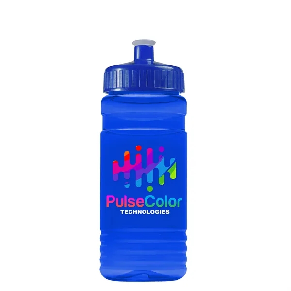 Transparent sports bottle, 20 oz. Straight-wall design with Push-Pull lid. Molded... from ASI 40480 Koozie Group