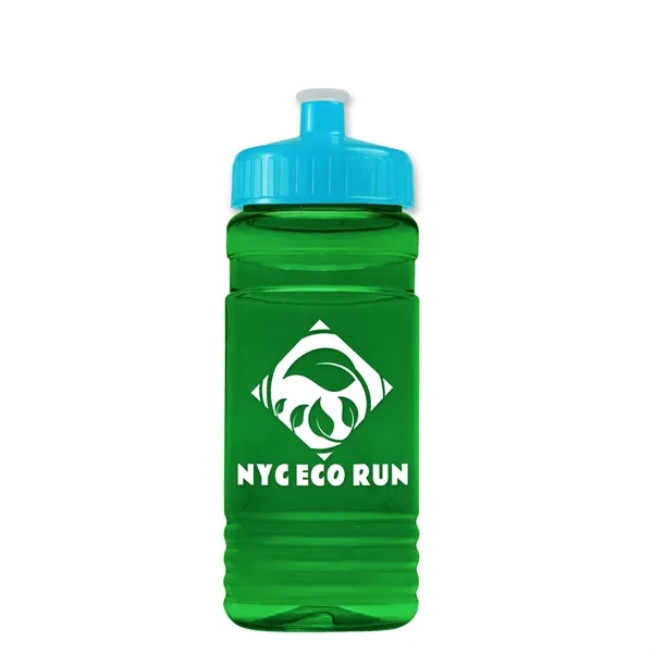 Transparent sports bottle, 20 oz. Straight-wall design with Push-Pull lid. Molded... from ASI 40480 Koozie Group
