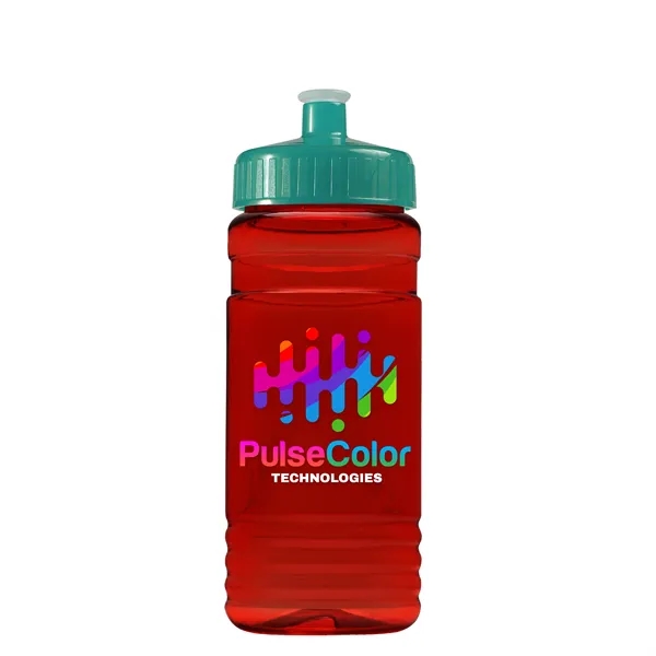 Transparent sports bottle, 20 oz. Straight-wall design with Push-Pull lid. Molded... from ASI 40480 Koozie Group