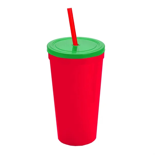 24 Oz. Stadium Cup With Straw And Lid... from ASI 40480 Koozie Group