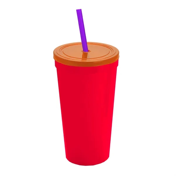 24 Oz. Stadium Cup With Straw And Lid... from ASI 40480 Koozie Group