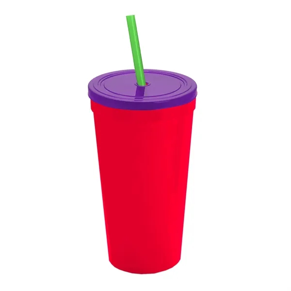 24 Oz. Stadium Cup With Straw And Lid... from ASI 40480 Koozie Group