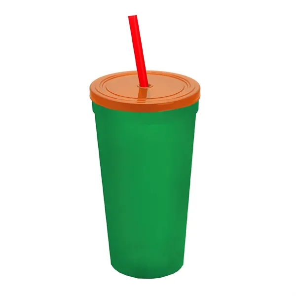 24 Oz. Stadium Cup With Straw And Lid... from ASI 40480 Koozie Group
