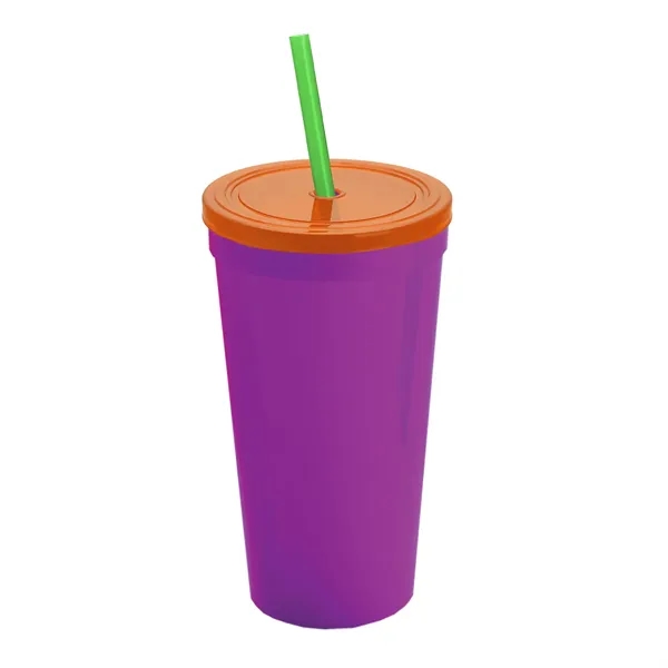 24 Oz. Stadium Cup With Straw And Lid... from ASI 40480 Koozie Group