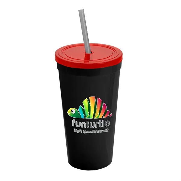 24 Oz. Stadium Cup With Straw And Lid... from ASI 40480 Koozie Group