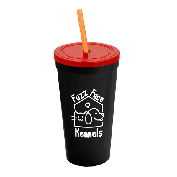 24 Oz. Stadium Cup With Straw And Lid... from ASI 40480 Koozie Group