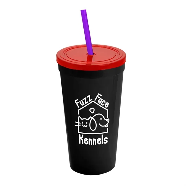 24 Oz. Stadium Cup With Straw And Lid... from ASI 40480 Koozie Group