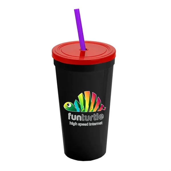 24 Oz. Stadium Cup With Straw And Lid... from ASI 40480 Koozie Group