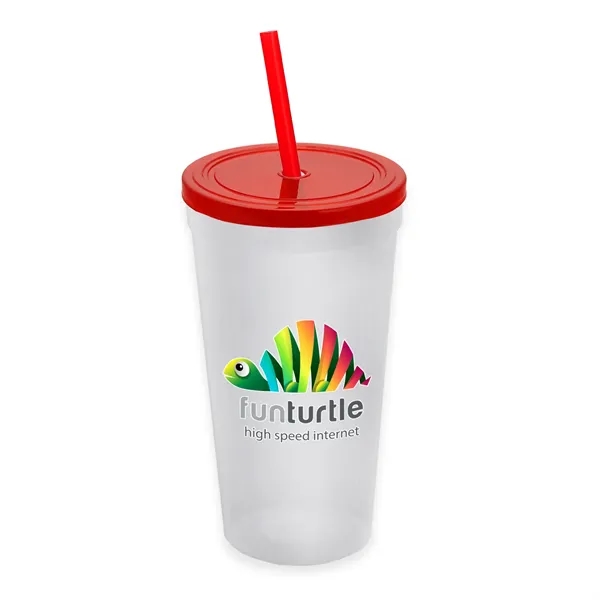 24 Oz. Stadium Cup With Straw And Lid... from ASI 40480 Koozie Group