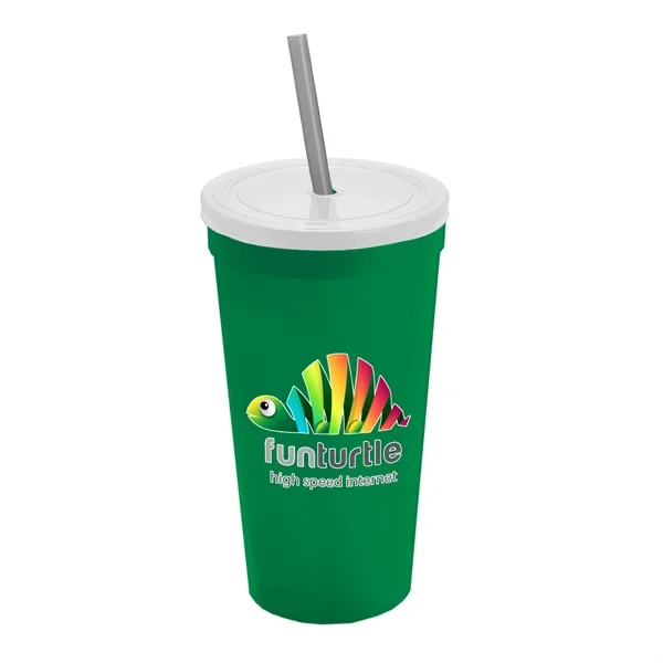24 Oz. Stadium Cup With Straw And Lid... from ASI 40480 Koozie Group