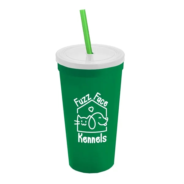 24 Oz. Stadium Cup With Straw And Lid... from ASI 40480 Koozie Group