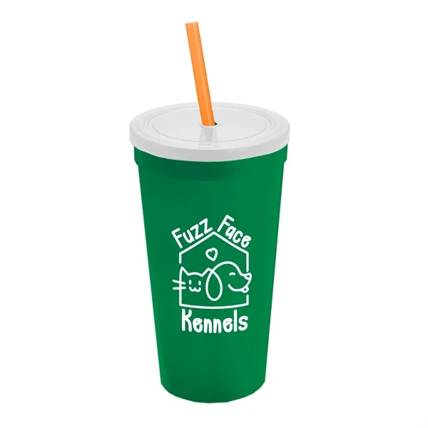 24 Oz. Stadium Cup With Straw And Lid... from ASI 40480 Koozie Group