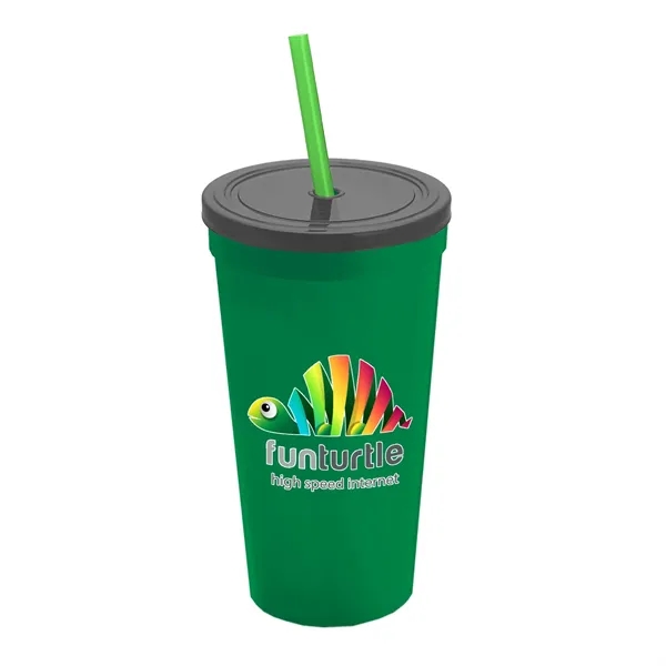 24 Oz. Stadium Cup With Straw And Lid... from ASI 40480 Koozie Group
