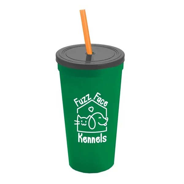 24 Oz. Stadium Cup With Straw And Lid... from ASI 40480 Koozie Group