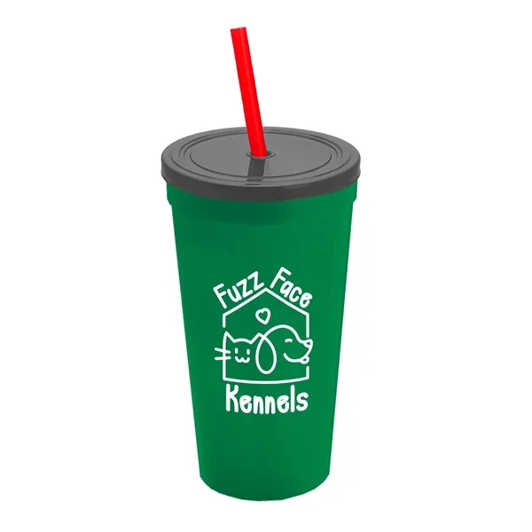 24 Oz. Stadium Cup With Straw And Lid... from ASI 40480 Koozie Group