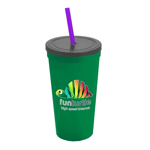 24 Oz. Stadium Cup With Straw And Lid... from ASI 40480 Koozie Group