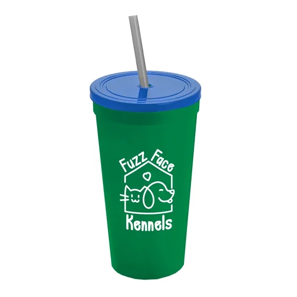 24 Oz. Stadium Cup With Straw And Lid... from ASI 40480 Koozie Group