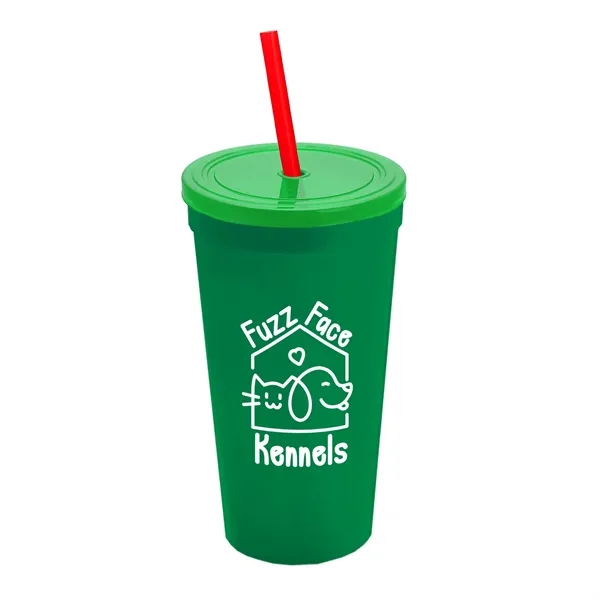 24 Oz. Stadium Cup With Straw And Lid... from ASI 40480 Koozie Group