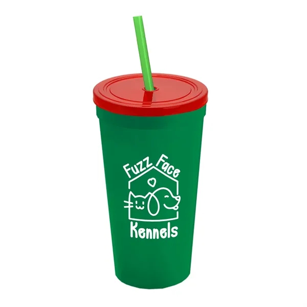 24 Oz. Stadium Cup With Straw And Lid... from ASI 40480 Koozie Group
