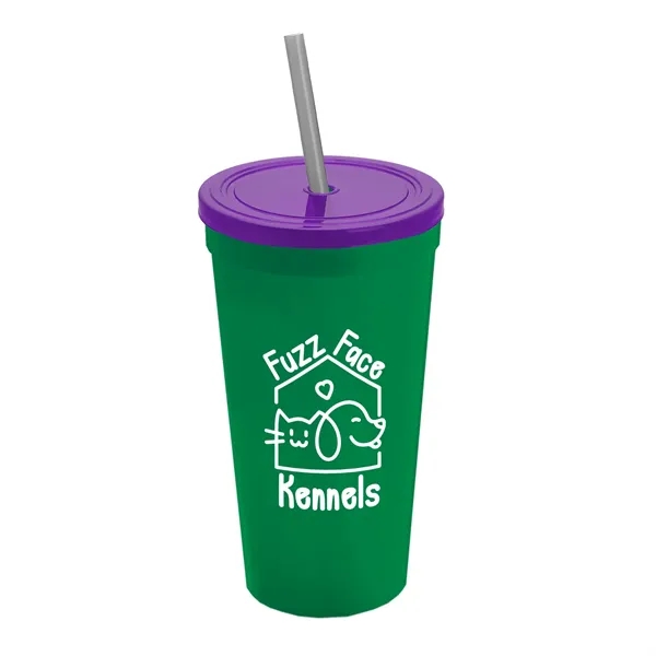 24 Oz. Stadium Cup With Straw And Lid... from ASI 40480 Koozie Group