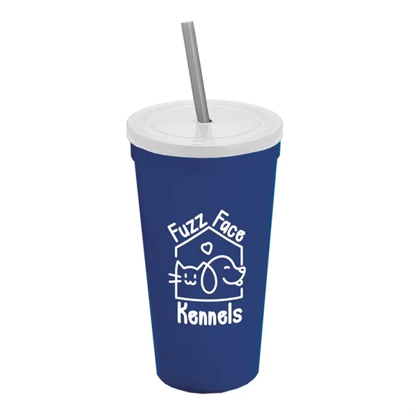 24 Oz. Stadium Cup With Straw And Lid... from ASI 40480 Koozie Group