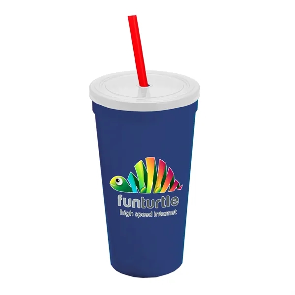 24 Oz. Stadium Cup With Straw And Lid... from ASI 40480 Koozie Group