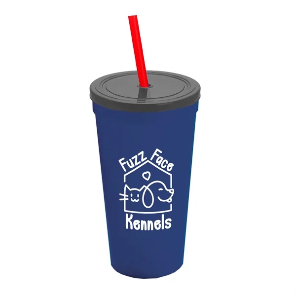 24 Oz. Stadium Cup With Straw And Lid... from ASI 40480 Koozie Group