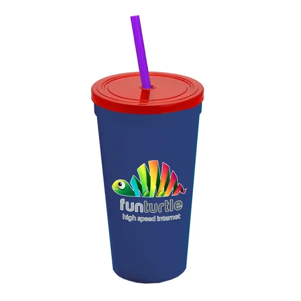 24 Oz. Stadium Cup With Straw And Lid... from ASI 40480 Koozie Group