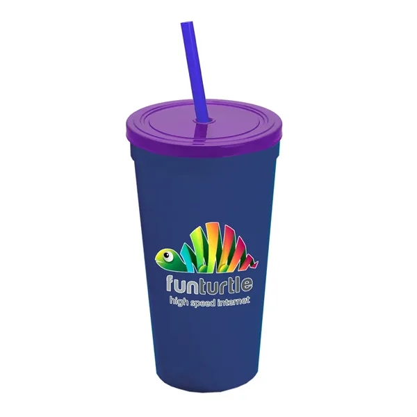 24 Oz. Stadium Cup With Straw And Lid... from ASI 40480 Koozie Group