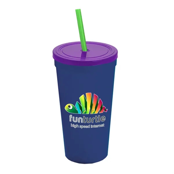 24 Oz. Stadium Cup With Straw And Lid... from ASI 40480 Koozie Group