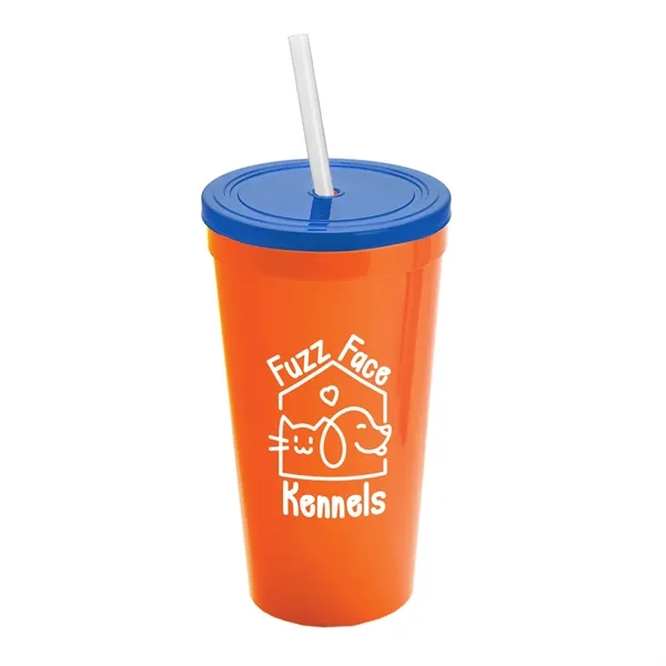 24 Oz. Stadium Cup With Straw And Lid... from ASI 40480 Koozie Group