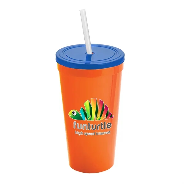 24 Oz. Stadium Cup With Straw And Lid... from ASI 40480 Koozie Group